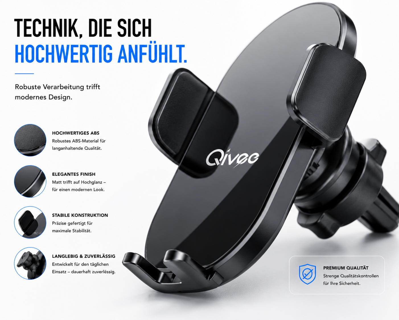 Universal Handyhalter KFZ-Smartphonehalterung 4,7-6,7'' Display Auto Halter 360°