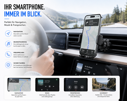 Universal Handyhalter KFZ-Smartphonehalterung 4,7-6,7'' Display Auto Halter 360°