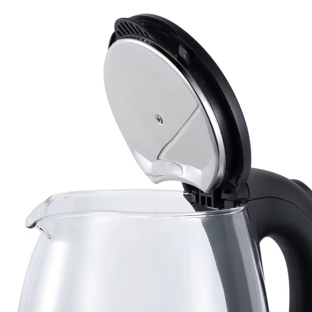 Wasserkocher Glas mit LED-Beleuchtung Edelstahl Teekocher 2.0L 2000W BPA-Frei