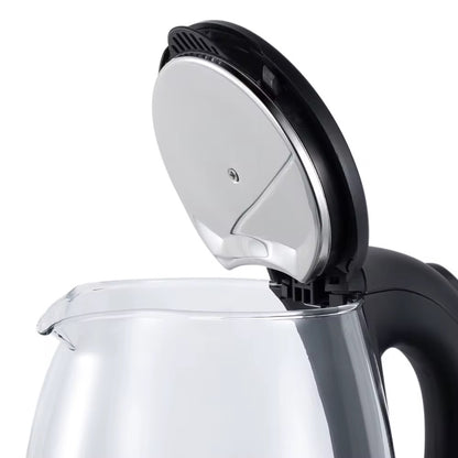 Wasserkocher Glas mit LED-Beleuchtung Edelstahl Teekocher 2.0L 2000W BPA-Frei