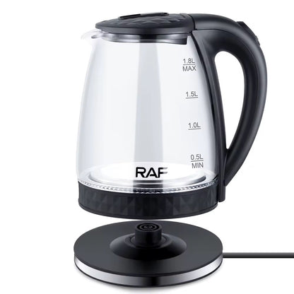 Wasserkocher Glas mit LED-Beleuchtung Edelstahl Teekocher 2.0L 2000W BPA-Frei