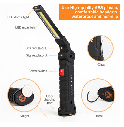 LED Werkstattlampe Taschenlampe Arbeitsleuchte Inspektionslampe mit Magnetfuß
