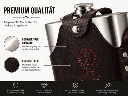 XXL Flachmann 1,4 Liter Edelstahl Taschenflachmann Taschenflasche Trinkflasche