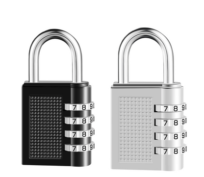 Zahlenschloss Vorhängeschloss Schloss 4-stelliger Code Lock 50 mm in Silber