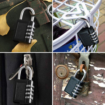 Zahlenschloss Vorhängeschloss Schloss 4-stelliger Code Lock 50 mm in Silber