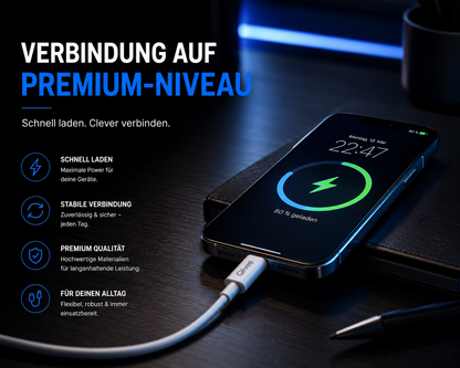 iPhone Schnell Ladekabel Pro Max 1m USB für Original Apple iPhone iPad Kopfhörer